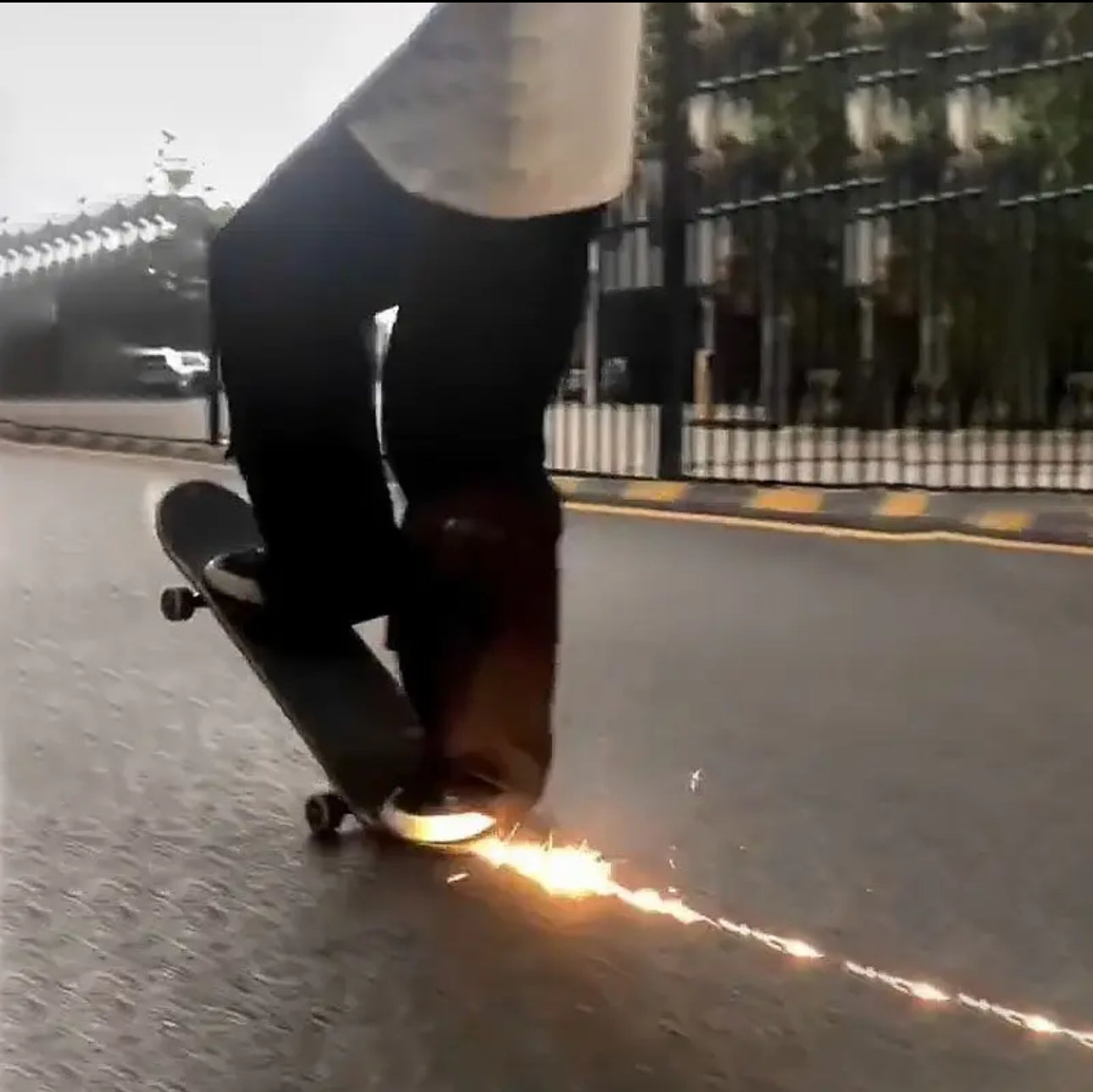 Efeito especial de fogo para skate